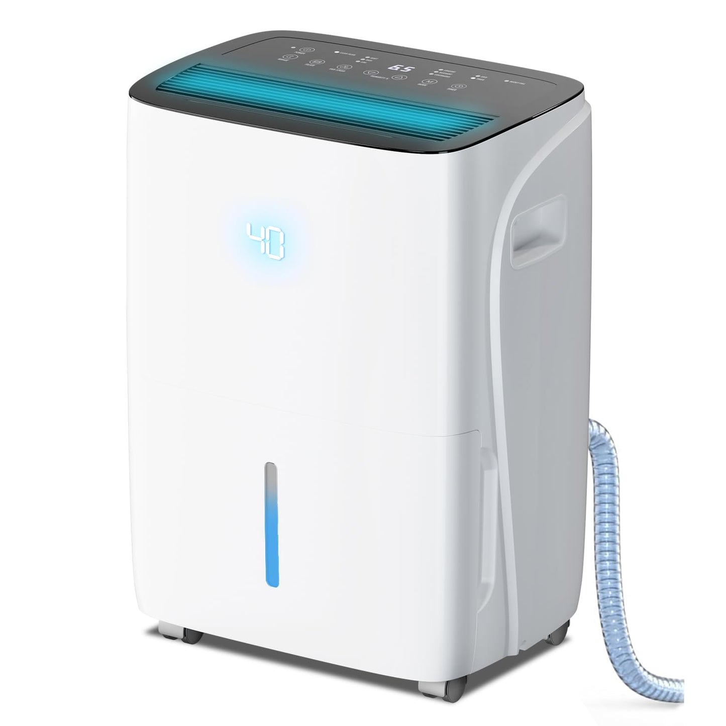 Electactic Max 120 Pint Dehumidifiers for Medium/Large Rooms, Bedrooms & Bathrooms & Basement, Custom Humidity Control, 43dB Quiet, 3 Modes, Home Dehumidifier with Drain Hose & 1.06 Gal Water Tank