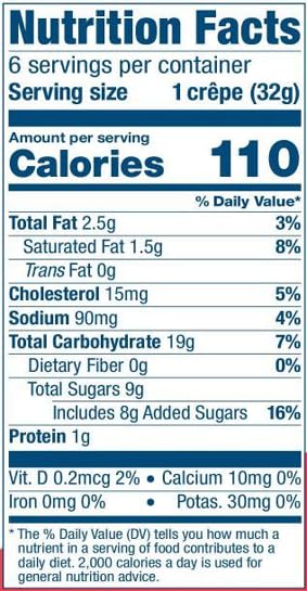 bakerly Strawberry Filled Crepes to go! Non GMO, Free from Artificial Flavors & Colors, Pack of 9, 6-Count (54 Total Crepes)