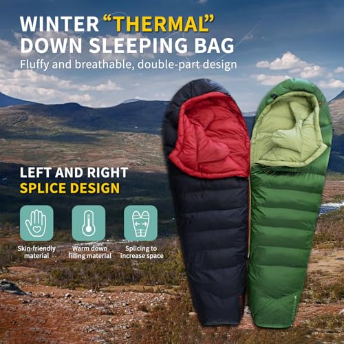 스폰서 광고 - BUERTS Down Backpacking Sleeping Bag 620FP, Lightweight Sleeping Bag for Adult Backpacking, Hiking, Camping. with...