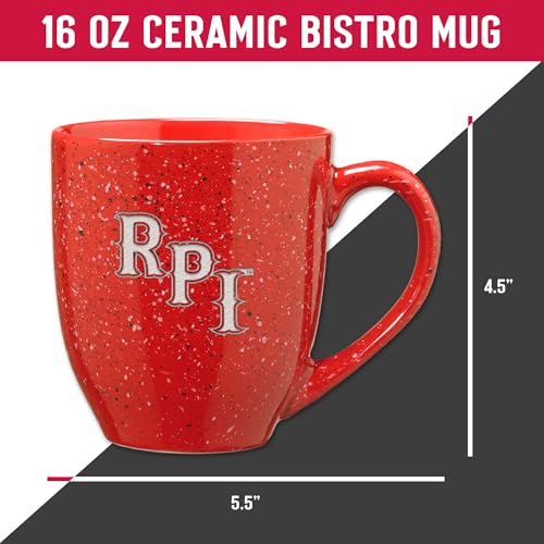 Rico Industries NCAA 16 oz Team Color Laser Engraved Speckled Ceramic Coffee Mug (P, Q & R Schools)