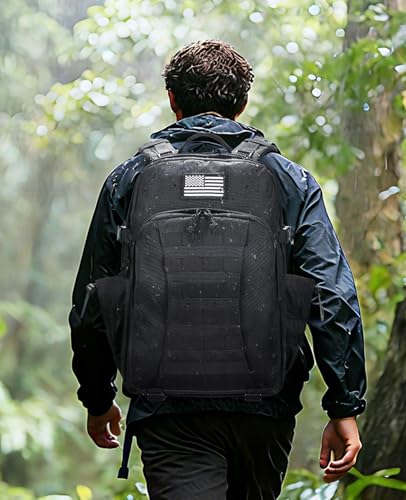 EZshoot 40L Tactical Backpack, Military Backpack for Men Women, Army Molle Rucksack Assault Pack, Heavy Duty Bug Out Bag, ...
