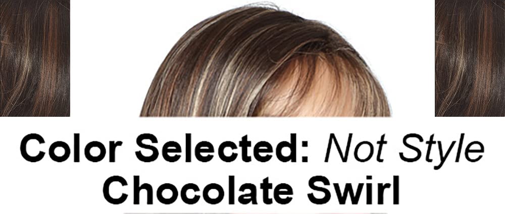 Noriko Angelica Synthetic Wig by Rene of Paris and Wig Lift Comb - Chocolate Swirl - Bundle 2 Items