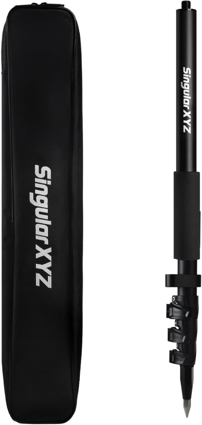 SingularXYZ Aluminum GPS Rover Rod Telescopic Survey Pole for Land Surveying & Engineering – RTK GPS/GNSS Accessory for Su...