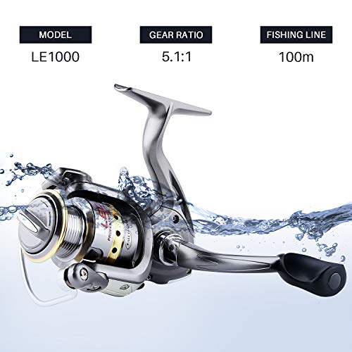 Fishing Rod Reel Combo Full Kit Telescopic Spinning Pole Set with Reel Line Lures Hooks Carrier Bag Saltwater Freshwater F...