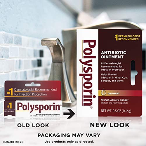 Polysporin First Aid Topical Antibiotic Skin Ointment with Bacitracin Zinc & Polymyxin B Sulfate, for Infection Protection...