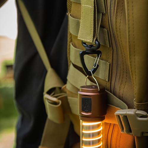 5Pcs Tactical Nylon Key Hooks with 360 Degree Swivel Snap Hook, Nylon Key D-Ring Holder or Belt Keeper for Molle Pouch