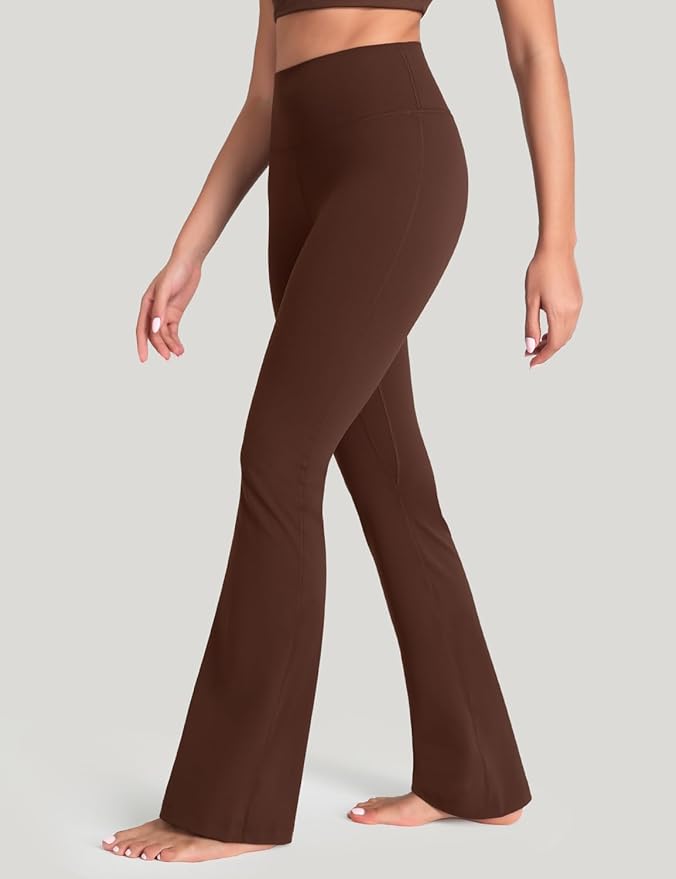 HeyNuts Harmony Flare Leggings 29"/30.5"/32.5"/34.5", High Waisted Tummy Control Wide Leg Bootcut Yoga Pants Lounge Soft