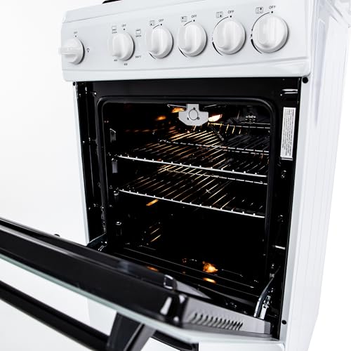 Avanti Gas Range Oven, Compact Freestanding Design, 4 Sealed Burners with Electronic Ignition, 2.1 Cu.Ft. Capacity Feature...