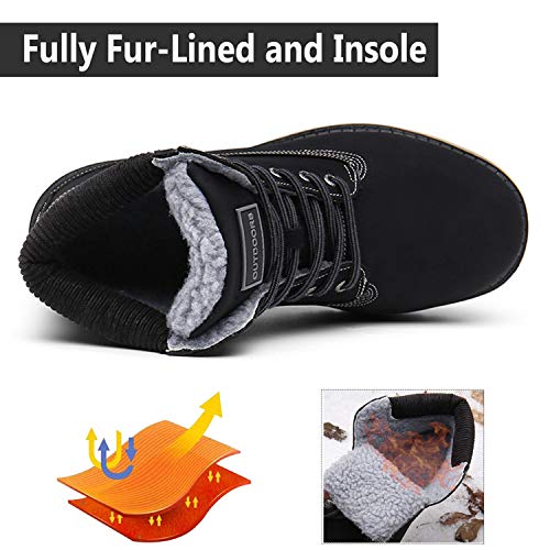 Eagsouni Mens Womens Snow Boots Warm Fur Lined Ankle Booties Hiking Trekking Trail Climbing Shoes Lace Up Anti-Slip Waterp...
