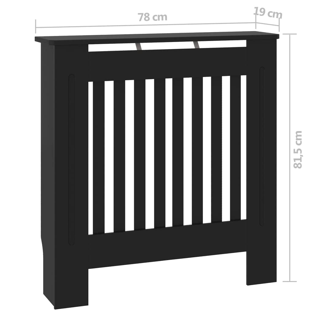 GOLINPEILO Black Radiator Cover MDF Heating Radiator Cabinet Living Room Furniture Decor, 30.7" x 7.5" x 32.1", Vertical Design
