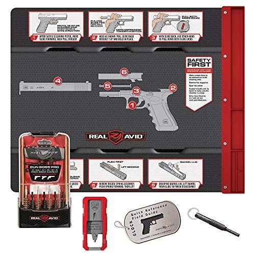 Real Avid Glock Accessories - Choose Between 2-in-1 Tool, 4-in-1 Tool or Pro Pack for Glock (Features Gun Mat, 2-in-1 Tool Cleaning Kit & Mag Tool)