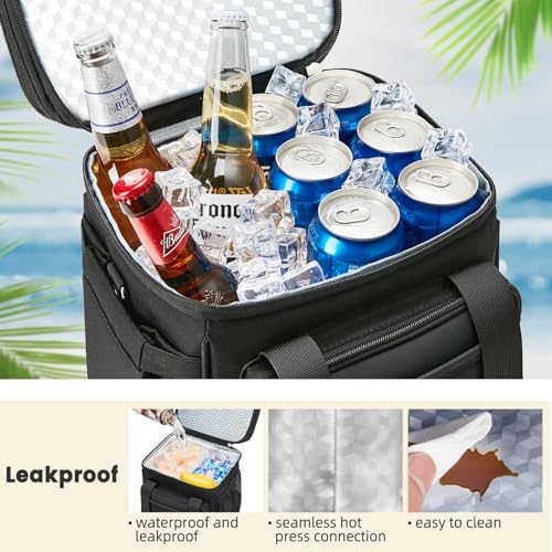 holuxer Insulated Lunch Bag & Lunch Box for Men - Double Deck Reusable Lunch Bag for Women Tote Cooler Bag Leakproof Soft ...