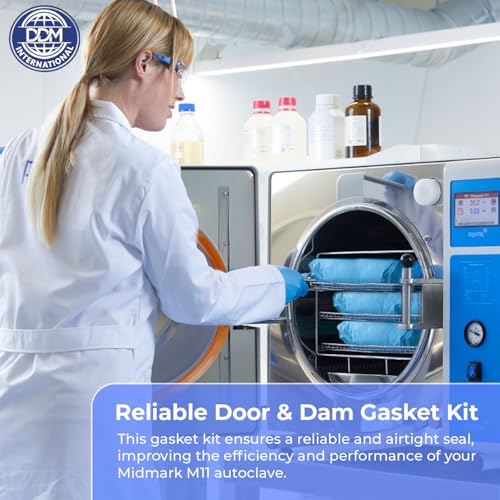 DDM International Midmark Compatible Door & Dam Gasket Kit - 12.750" OD for M11 & M11D Ultraclave Models (2001-2022) - Med...