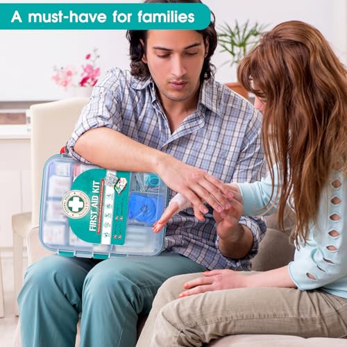 General Medi 420 Pieces Professional First Aid Kit - HardCase First Aid Box - Contains Premium Medical Supplies for Trave...