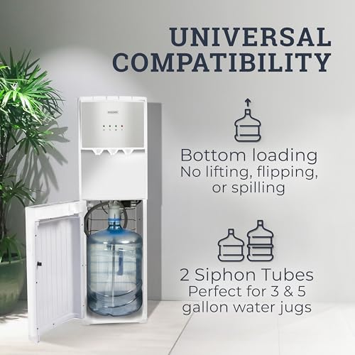 Igloo Bottom Load Water Cooler Dispenser - Hot, Cold, or Room-Temperature Water - Holds 3 or 5 Gallon Bottles - Child Safe...