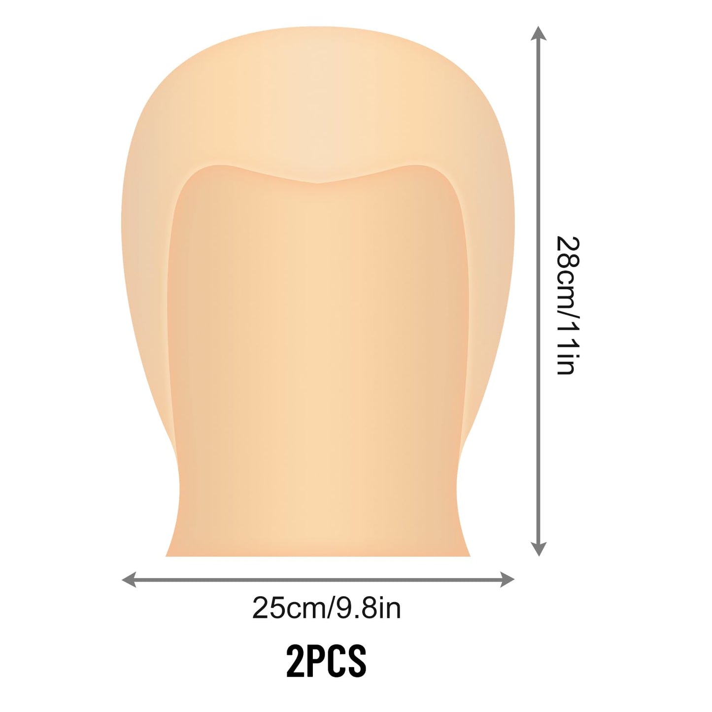 Bouiexye 1/2/3/4 Pcs Bald Cap for Halloween Costumes Makeup Latex Bald Wig Caps for Adults Women Halloween Party Cosplay (Thin, 1)