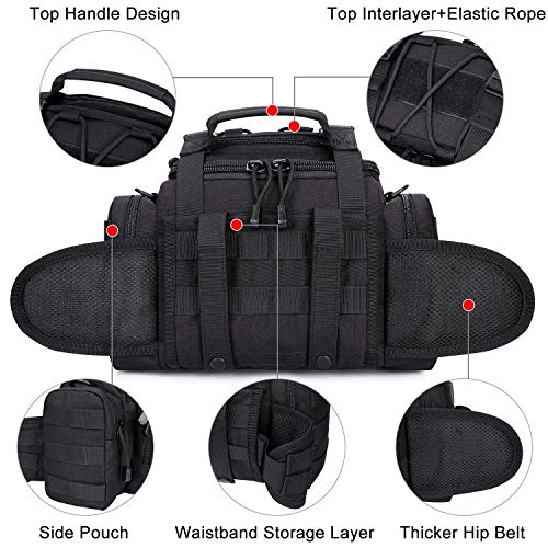 G4Free Outdoor Tactical Backpack with G4Free Outdoor Travel Waist Pack