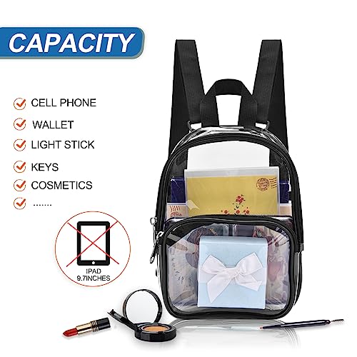 USPECLARE Clear Mini Backpack Stadium Approved for Little Boys & Girls, Transparent Backpack for Concert, Festival, Sport ...