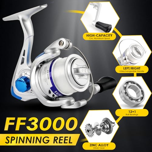 Telescopic Fishing Rod Reel Kit 2pcs 6.89FT Collapsible Spinning Pole Reel Combo Compact Fishing Lures Tackle Accessories ...