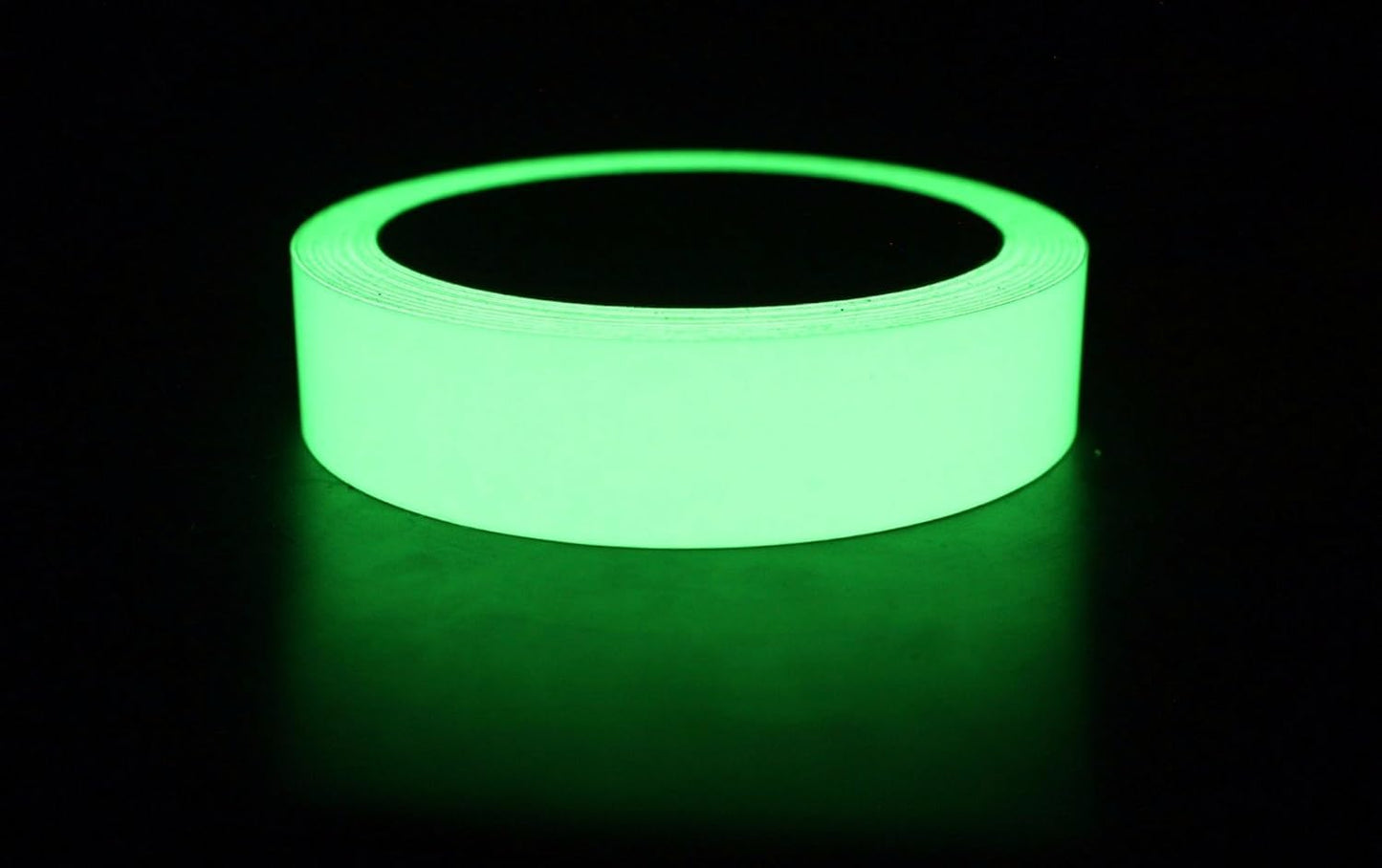 Lockport Glow in The Dark Tape - 30 Ft x 1 in - Bright - Rechargeable - Reflective - Glow Tape in The Dark - Halloween Decoration, Christmas Decor, Night Decorations, Home Marking, Stairs, Exit Sign