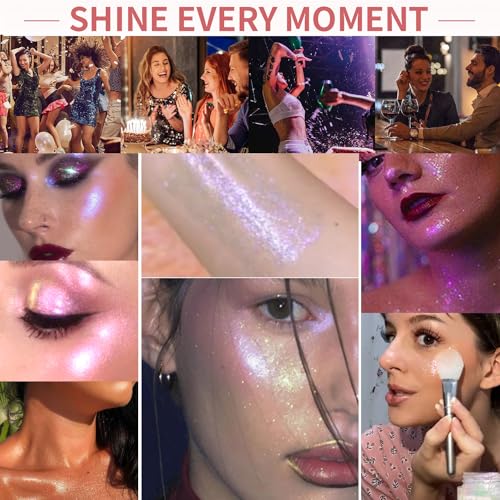 BestLand Holographic Body Glitter Gel for Women and Kids – Sparkle Glitter Makeup for Face, Body & Hair – Long Lasting Shi...