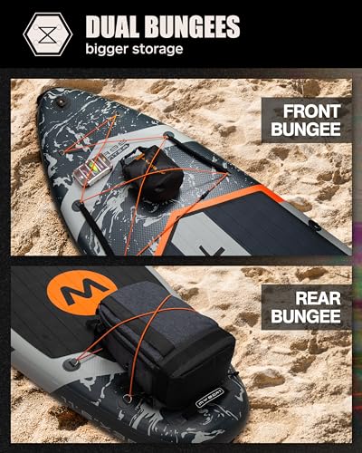 MYBOAT 11'6"×34"×6" Extra Wide Inflatable Paddle Board, Stand Up Paddle Board for Fishing, Sup Board with 3 Removable Fin...