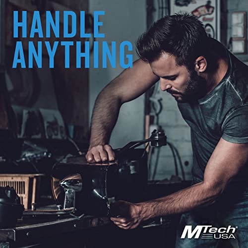 MTech USA – Fixed Blade Knife – Black Stainless Steel Blade with Black Carved G10 Handle, Full Tang, Includes 1680D Nylon ...