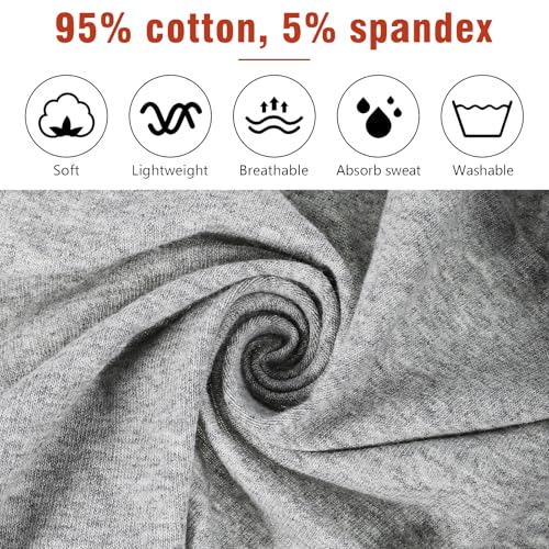 6 Pack Headbands for Women, Wide Headband Cotton Stretchy Head Bands for Women Girls (Width 4.7 inches)