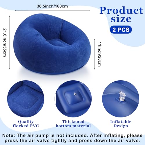 Realspring Inflatable Bean Bag Chairs Outdoor Blow up Camping Chairs Inflatable Lazy Sofa Folding Portable Bean Bag Lounge...