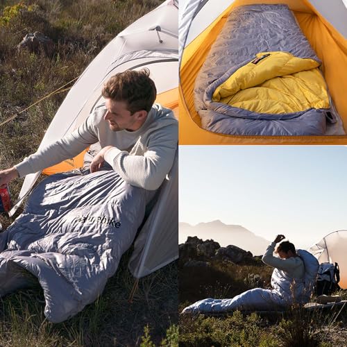 Naturehike CW700[2025 Upgrade] Ultralight Down Sleeping Bag [ -26.2°C~-1.7°C,1074g] All Season Camping Sleeping Bags for C...
