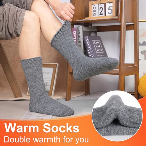 Thermal Socks for Men, Winter Warm Socks Mens for Cold Weather Extreme Temperatures