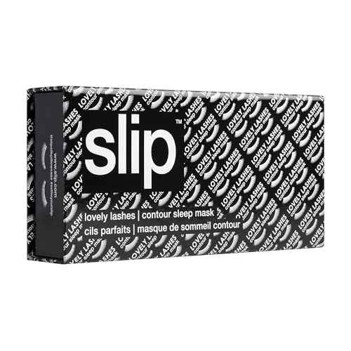 slip Contour Sleep Mask | 100% Pure Mulberry Silk, Ultra Soft | Contoured Design, Prevents Eye Pressure | Adjustable Strap, Ideal for Travel - Black