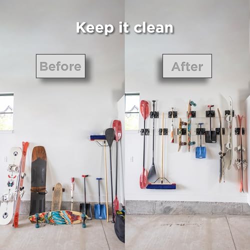 Gravity Grabber - Ultimate Wall Storage Rack for Skis and Snowboards | Damage-Free Storage | Fits Any Ski or Snowboard | (...
