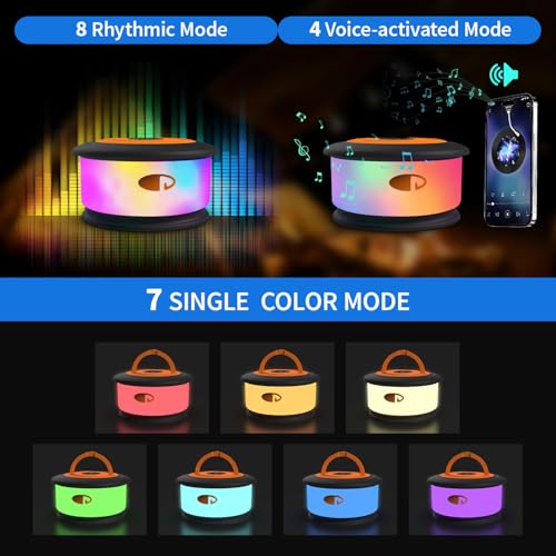 Camping String Lights,2 in 1 Upgraded 32.8FT Rechargeable Tent Lights String with 19 Lighting Modes,Quick Storage，Portable...