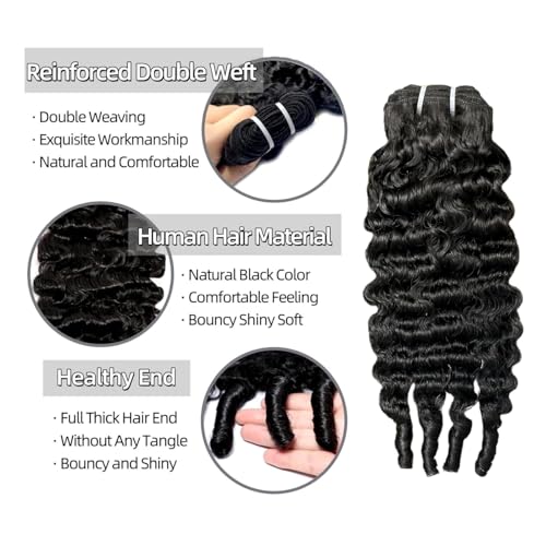 Burmese Curly Human Hair Bundles 26 Inch Deep Wave 1 Bundle 100% Unprocessed Burmese Raw Real Human Hair Bundles With Spiral Curly End Natural Color for Women
