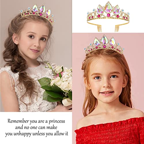 Velscrun Girls Rapunzel Crown, Princess Tiara Headband, Multicolored Crowns for Birthday Party and Halloween Cosplay