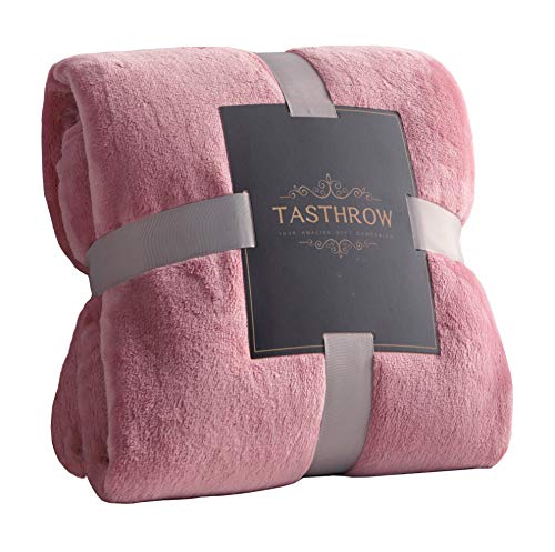 TASTHROW Large Flannel Fleece Throw Blanket, 50×70 Inch - Cozy Lightweight Thick Blanket - All Seasons Suitable for Women,...