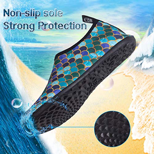 YALOX Water Shoes Women's Men's Outdoor Beach Swimming Aqua Socks Quick-Dry Barefoot Shoes Surfing Yoga Pool Exercise