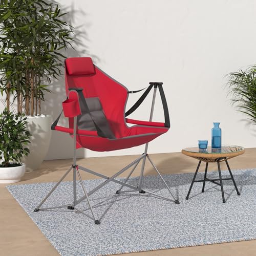 Member's Mark Swing Chair Lounger (Jester Red), 37.8 In x 27.2 In x 44.1 In