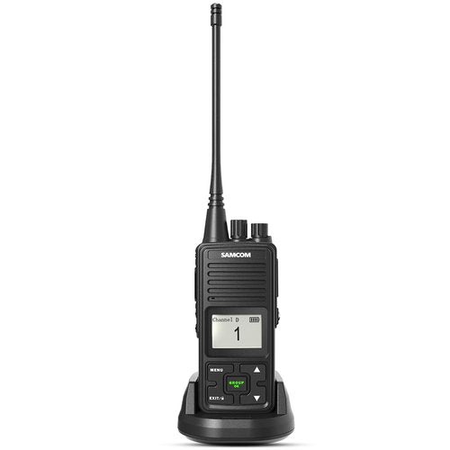 SAMCOM Long Range Two Way Radios Rechargeable 2 Watt, 3000mAh High Power 2 Way Radios Handheld UHF Programmable Walkie Talkies for Adults, Group Call for Business Construction Warehouse, 1 Pack