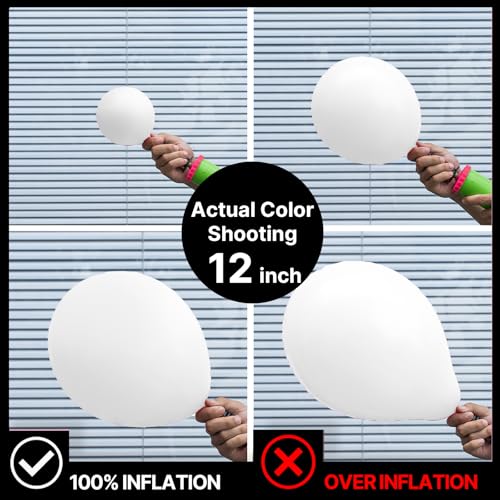 PartyWoo White Balloons 152pcs Different Sizes Pack of 18 12 10 5 Inch Matte Balloons Arch Kit for Baby Shower Birthday Gr...