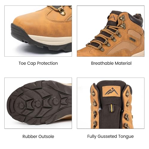 CC-Los Men's Hiking Boots Waterproof Casual Chukka Boots for Men