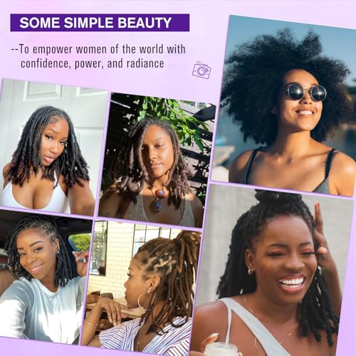 Tight Afro Kinky Bulk Human Hair for Dreadlock Extensions 100% Human Hair,150g 5 Packs 12 Inches Long,Natural Black #1B,Repair Extensions,Making Locs or Braids, with Needles and Hairpin