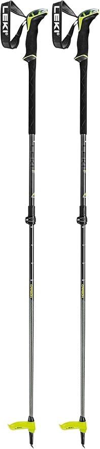 LEKI Guide Lite 2 Carbon Adjustable Lightweight Ski Poles for Backcountry Skiing & Snowboarding