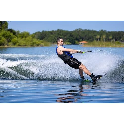 O'Brien Fusion Wake Handle with Dyneema Line ? Adjustable 40'-65' Zero-Stretch Wakeboarding Rope