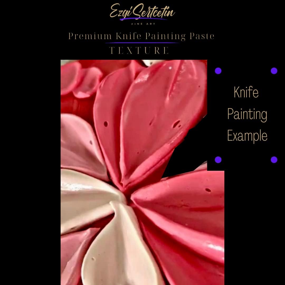 Premium Palette Knife Painting Paste|Texture Paste|Authentic Bright Colors|Ready to Use|Easy to Apply| 6oz (Plum)
