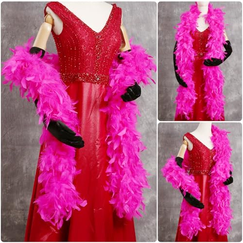 THARAHT 19 Color- 40/60g 2Yard Chandelle Feather Boa Dancing Wedding Party Halloween Costume Decoration Feathers boa