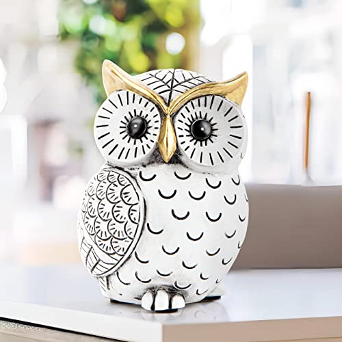 Owl Statue for Home Decor Accents,Owl Decor for Bookshelf Bedroom Living Room Office Table Desk Mantle TV Stand Boho Decor...