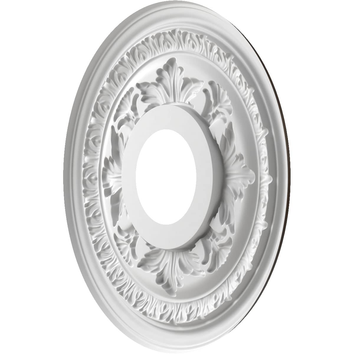 Ekena Millwork Cmp13Baeru Baltimore Thermoformed Pvc Ceiling Medallion (Fits Canopies Up To 5 1/4), 13Od X 3 1/2Id X 3/4P, Unive