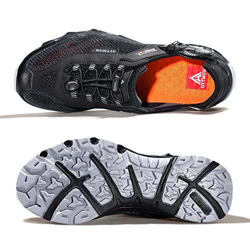 HUMTTO Men's Amphibious Water Shoes - Hiking Sandals for Men Outdoor Water Sandal Closed Toe Non-Slip River Shoes Summer Q...